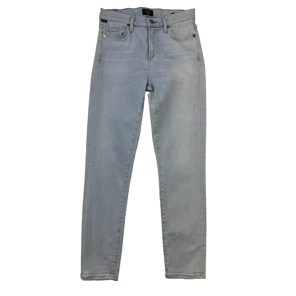 Citizens of Humanity Rocket Crop High Rise Skinny Jeans Light Blue Size 25 W